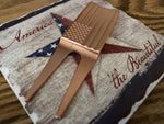 Copper American Flag Golf Divot Tool