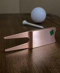 Copper Golf Divot Tool with Four Leaf Clover