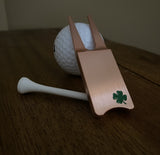 Copper Golf Divot Tool with Four Leaf Clover