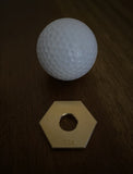 Brass Hex Golf Ball Marker